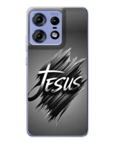 Чехол для Motorola Edge 50 Pro с картинкой «Надпись Jesus Graffiti»