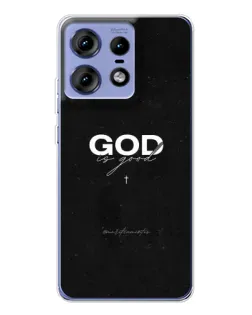 Чехол для Motorola Edge 50 Pro с картинкой «GOD — Бог над всем»