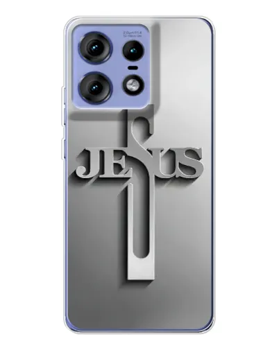 Чохол для Motorola Edge 50 Pro з картинкою «Металевий хрест Jesus» Чохол для Motorola Edge 50 Pro з картинкою «Металевий хрест Jesus»