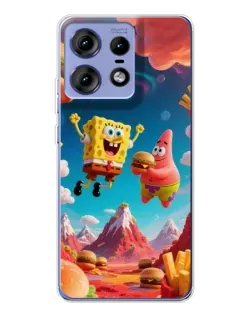 Чехол для Motorola Edge 50 Pro с картинкой «Космический фастфуд»