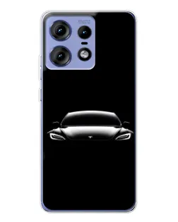 Чехол для Motorola Edge 50 Pro с картинкой «Фары Tesla Night» Чехол для Motorola Edge 50 Pro с картинкой «Фары Tesla Night»