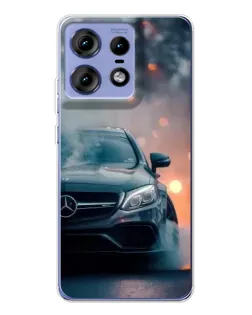 Чехол для Motorola Edge 50 Pro с картинкой «Mercedes — ночной город» Чехол для Motorola Edge 50 Pro с картинкой «Mercedes — ночной город»