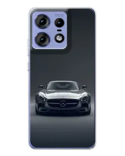 Чехол для Motorola Edge 50 Pro с картинкой «Mercedes на черном»