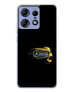 Чехол для Motorola Edge 50 Pro с картинкой «Mercedes — ретро стиль»