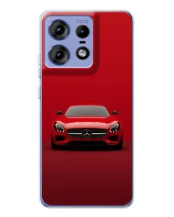 Чехол для Motorola Edge 50 Pro с картинкой «Красный Mercedes AMG»