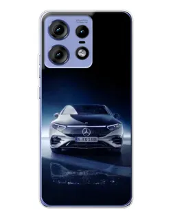Чехол для Motorola Edge 50 Pro с картинкой «Ночной Mercedes EQ»