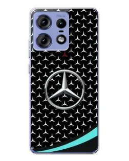 Чехол для Motorola Edge 50 Pro с картинкой «Mercedes — бирюзовый акцент»