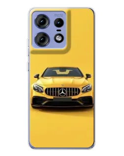 Чехол для Motorola Edge 50 Pro с картинкой «Желтый Mercedes GT»