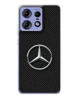 Чехол для Motorola Edge 50 Pro с картинкой «Карбоновый Mercedes стиль»