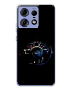 Чохол для Motorola Edge 50 Pro з картинкою «Салон Audi — кермо»