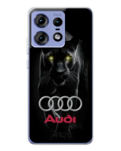 Чехол для Motorola Edge 50 Pro с картинкой «Пантера и Audi»