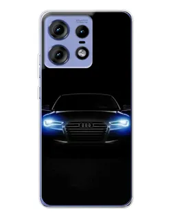 Чехол для Motorola Edge 50 Pro с картинкой «Audi в неоне»