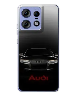 Чехол для Motorola Edge 50 Pro с картинкой «Audi — градиентный контур»