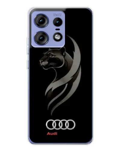 Чехол для Motorola Edge 50 Pro с картинкой «Графика — пантера и Audi»
