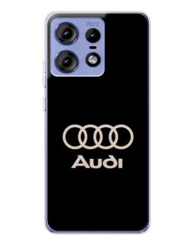Чехол для Motorola Edge 50 Pro с картинкой «Audi — золотой логотип»