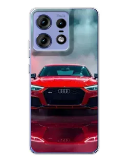 Чехол для Motorola Edge 50 Pro с картинкой «Audi RS — красный стиль»