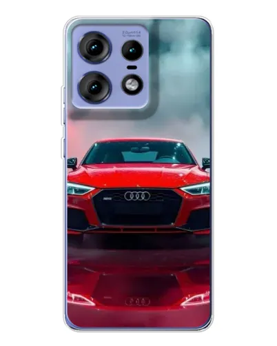 Чехол для Motorola Edge 50 Pro с картинкой «Audi RS — красный стиль»