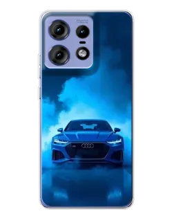 Чехол для Motorola Edge 50 Pro с картинкой «Audi — голубая энергия»