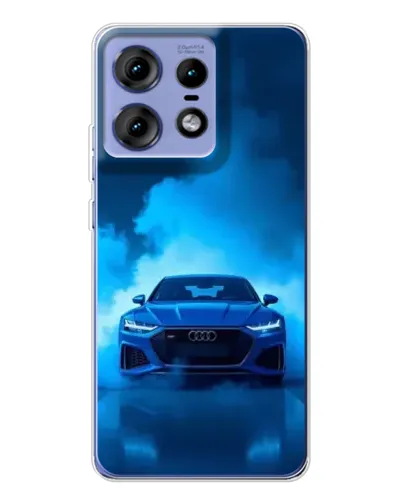 Чехол для Motorola Edge 50 Pro с картинкой «Audi — голубая энергия»