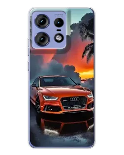 Чехол для Motorola Edge 50 Pro с картинкой «Audi — закат»