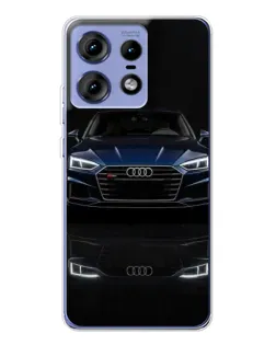 Чехол для Motorola Edge 50 Pro с картинкой «Audi — ночное отражение»