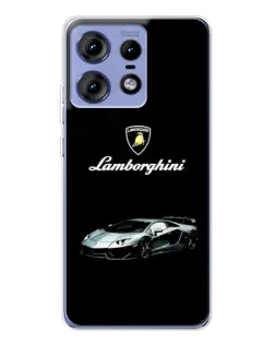 Чехол для Motorola Edge 50 Pro с картинкой «Логотип Lamborghini классика»