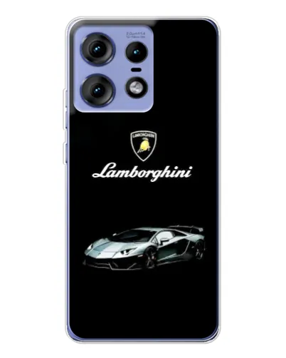 Чехол для Motorola Edge 50 Pro с картинкой «Логотип Lamborghini классика»