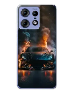 Чехол для Motorola Edge 50 Pro с картинкой «Lamborghini дымная эстетика»