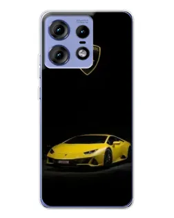 Чехол для Motorola Edge 50 Pro с картинкой «Lamborghini желтый акцент»