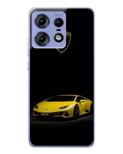 Чехол для Motorola Edge 50 Pro с картинкой «Lamborghini желтый акцент»