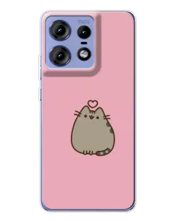 Чохол для Motorola Edge 50 Pro з картинкою «Pusheen серце» Чохол для Motorola Edge 50 Pro з картинкою «Pusheen серце»