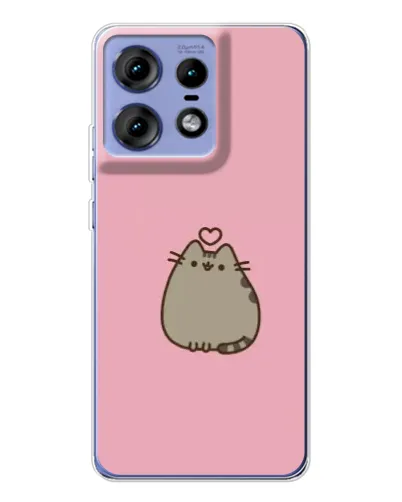 Чехол для Motorola Edge 50 Pro с картинкой «Pusheen сердце» Чехол для Motorola Edge 50 Pro с картинкой «Pusheen сердце»
