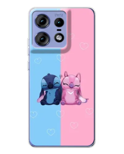 Чохол для Motorola Edge 50 Pro з картинкою «Stitch та Angel Love»