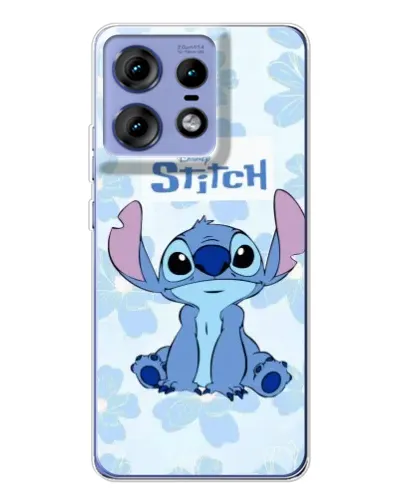 Чохол для Motorola Edge 50 Pro з картинкою «Stitch серед квітів»