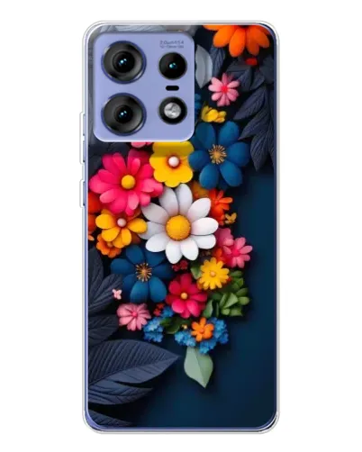 Чехол для Motorola Edge 50 Pro с картинкой «Цветочная феерия»