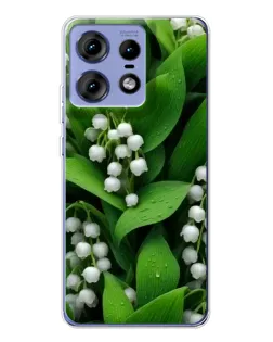 Чехол для Motorola Edge 50 Pro с картинкой «Ландыши в зелени»