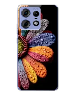 Чехол для Motorola Edge 50 Pro с картинкой «Радужный цветок»