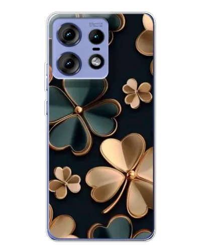 Чехол для Motorola Edge 50 Pro с картинкой «Клевер в золоте»