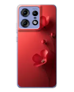 Чехол для Motorola Edge 50 Pro с картинкой «Маковые соцветия»
