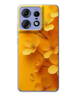 Чехол для Motorola Edge 50 Pro с картинкой «Золотые лепестки»