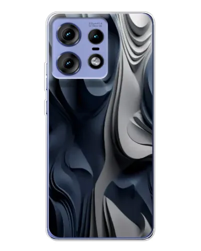 Чехол для Motorola Edge 50 Pro с картинкой «Объемные синие складки» Чехол для Motorola Edge 50 Pro с картинкой «Объемные синие складки»