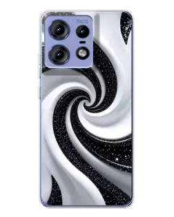 Чехол для Motorola Edge 50 Pro с картинкой «Черно-белая спираль» Чехол для Motorola Edge 50 Pro с картинкой «Черно-белая спираль»