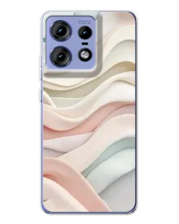 Чехол для Motorola Edge 50 Pro с картинкой «Пастельные нежные волны»