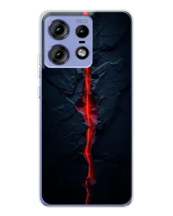 Чехол для Motorola Edge 50 Pro с картинкой «Kрасная лавовая трещина»