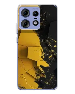 Чехол для Motorola Edge 50 Pro с картинкой «Золотые осколки геометрии»