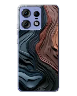 Чехол для Motorola Edge 50 Pro с картинкой «Цветные волны каньона»