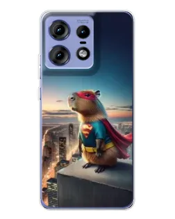 Чохол для Motorola Edge 50 Pro з картинкою «Капі-мен супергерой»