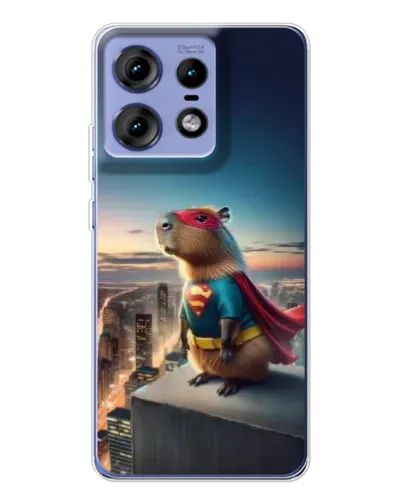 Чехол для Motorola Edge 50 Pro с картинкой «Капи-мен супергерой»