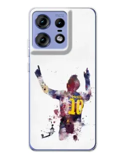 Чехол для Motorola Edge 50 Pro с картинкой «Акварельный Месси Барселона»