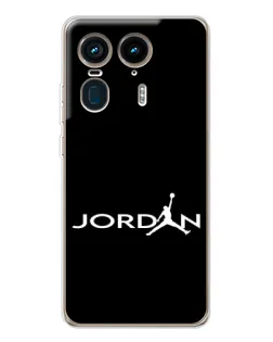 Чехол для Motorola Edge 50 Ultra с картинкой «Jordan White Logo»